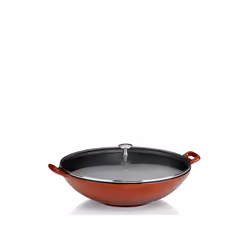 Kela 11947, Rond, Wok/Poêle à frire, Rouge, émail, 2,5 L, 210 mm