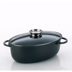 Kela Bräter Kerros, 8 L, Noir, Aluminium, Vitrocéramique, Gaz, Induction, Verre, 450 mm