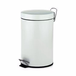 Kela 18160, 3 L, Rond, Métal, Blanc, Pédale, 17 cm