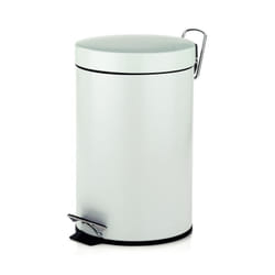 Kela 18160 poubelle 3 L Rond Métal Blanc