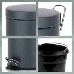 Kela 21885 poubelle Rond Métal Gris