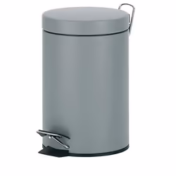 Kela 21886, 3 L, Rond, Métal, Gris, Pédale, 17 cm