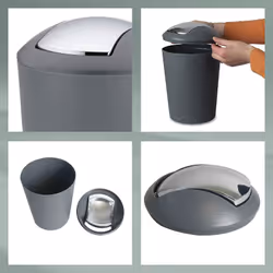 Kela Marta 1,7 L Rond Plastique Noir, Acier inoxydable