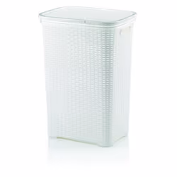 Kela panier à linge Brasilia 86 litres 435 x 60 cm tressé blanc