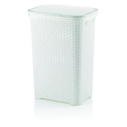 Kela panier à linge Brasilia 86 litres 435 x 60 cm tressé blanc