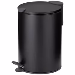 KELA Poubelle de salle de bain Mats - 3 L - Métal - Noir