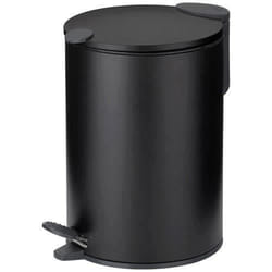 KELA Poubelle de salle de bain Mats - 3 L - Métal - Noir