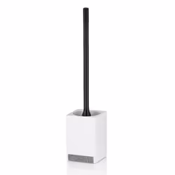 Kela 23695, Support et brosse pour toilettes, Blanc, Polyrésine, 95 mm, 95 mm, 455 mm
