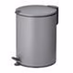 KELA Poubelle de salle de bain Mats - 5 L - Mats - 27cm - Métal - Gris clair