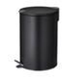 KELA Poubelle de salle de bain Mats - 5 L - Mats - 27cm - Métal - Noir