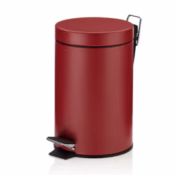 Kela Monaco, 3 L, Rond, Métal, Plastique, Rouge, Pédale, 17 cm