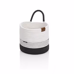 Kela 24455, Noir, Blanc, Coton, Polyester, Panier, Motif, Intérieure, Rond