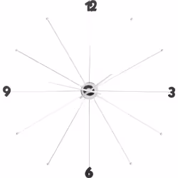 KARE Design 30199, Mur, Digital clock, Rond, Noir, Acier, Batterie, AA, LR6