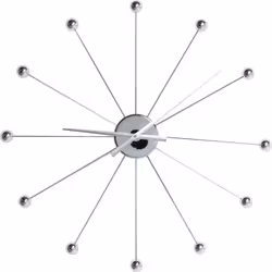 KARE Design Like Umbrella, Mur, Cercle, Chrome, Gris, Polystyrène, AA LR6, 1,5 V
