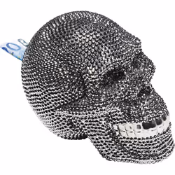 Tirelire Skull Crystal argentée Kare Design