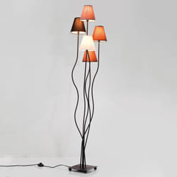 Lampadaire Flexible 5 bras 163cm marron Kare Design