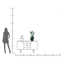 Vase Caméléons vert 39cm Kare Design