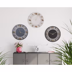 KARE Design Leonardo Mur Mechanical clock Rond Blanc