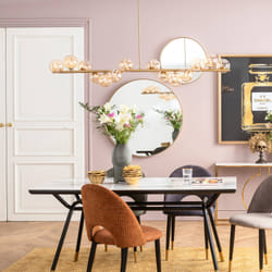 Suspension Scala Balls 150cm dorée Kare Design