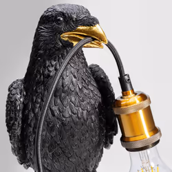 Lampe corbeau noir perché Kare Design