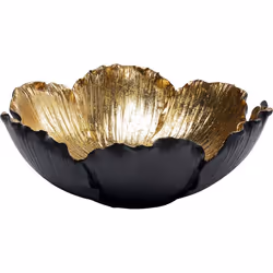 KARE Flower Bloom, Noir, Or, Polyrésine, 238 mm, 254 mm, 95 mm, 900 g