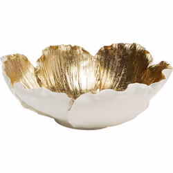 KARE Flower Bloom, Or, Blanc, Polyrésine, 238 mm, 254 mm, 95 mm, 900 g