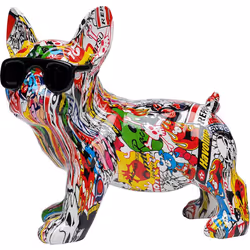 KARE Design Comic Dog Glasses, Multicolore, Polyrésine, Animaux, 1 pièce(s), 250 mm, 240 mm