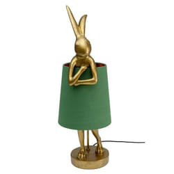 Lampe Animal lapin 68cm dorée et verte Kare Design
