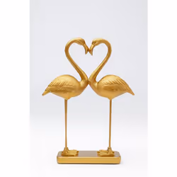 KARE Design Flamingo Love, Or, Polyrésine, Animaux, 295 mm, 82 mm, 393 mm