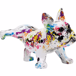 KARE Design Splash Bulldog, Multicolore, Blanc, Polyrésine, Animaux, 1 pièce(s), 175 mm, 210 mm