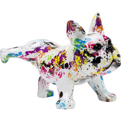 KARE Design Splash Bulldog statue et figurine décorative Multicolore, Blanc Polyrésine