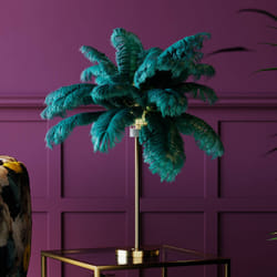 Lampe plumes vertes Kare Design