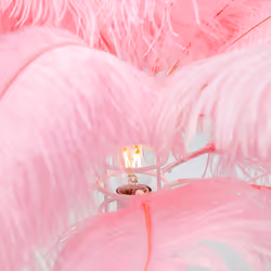 Lampe plumes roses Kare Design
