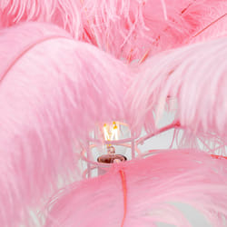 Lampe plumes roses Kare Design