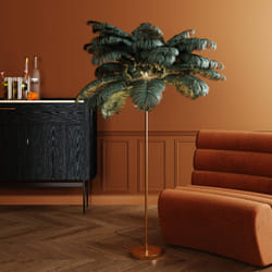 Lampadaire plumes 165cm vert Kare Design