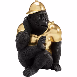 KARE Design Gorilla Glam, Noir, Or, Polyrésine, Animaux, 1 pièce(s), 185 mm, 185 mm