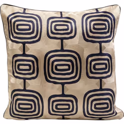 Coussin - KARE - Catena Square - Taupe et noir - 50x50 cm - Déhoussable