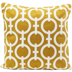 Coussin - KARE - Catena Chain - Jaune et blanc - 50x50 cm - Déhoussable