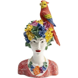 Déco femme fleurs perroquet 28cm Kare Design