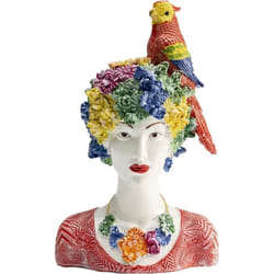 Déco femme fleurs perroquet 50cm Kare Design
