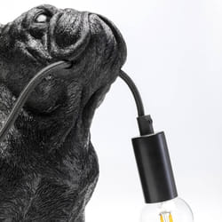 Lampe bouledogue noir Kare Design