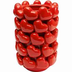 Vase coeurs rouges Kare Design