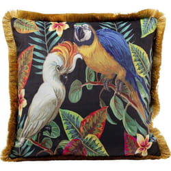 Coussin à franges oiseaux exotiques Kare Design