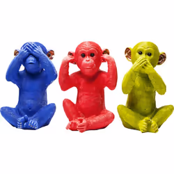 KARE Design Monkey Mizaru tirelire Bleu Polyrésine 1 pièce(s)