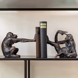 KARE Design Monkey, Bronze, Marron, Polyrésine, Mat, 20 x 10 x 17 mm