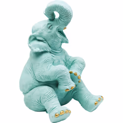 KARE Design Happy Elephant tirelire Couleur menthe