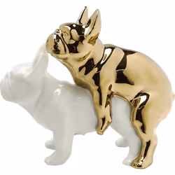 KARE Design Love Dogs, Or, Blanc, Porcelaine, Animaux, 1 pièce(s), 108 mm, 195 mm