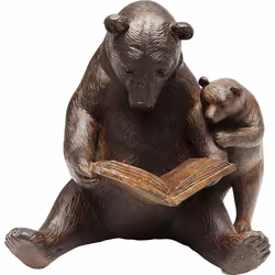KARE Design Reading Bears, Marron, Résine synthétique, Animaux, 1 pièce(s), 200 mm, 155 mm