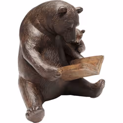 KARE Design Reading Bears statue et figurine décorative Marron Résine synthétique
