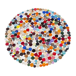 KARE Design 69825 tapis de sol Intérieure Rond Cuir Multicolore